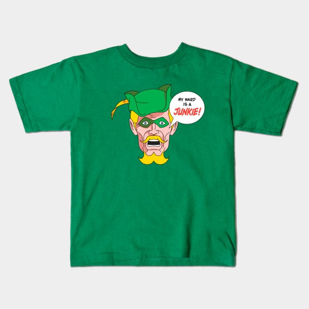 Green Arrow Kids T-Shirt by BryanWestArt